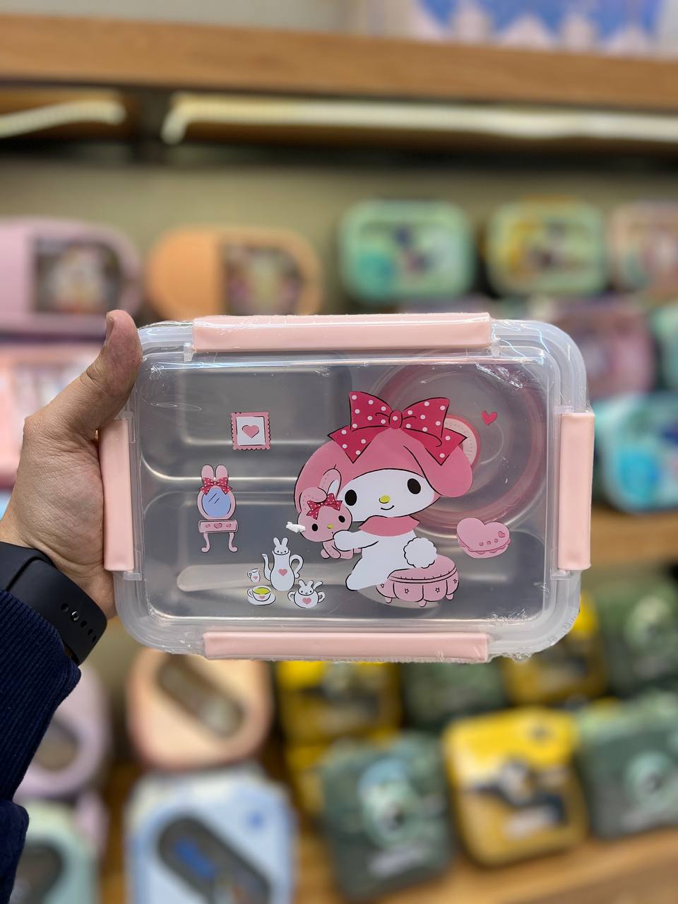 ظرف غذا کرومی و دوستان همراه با جا ماستی